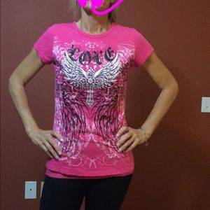 Pink love t shirt